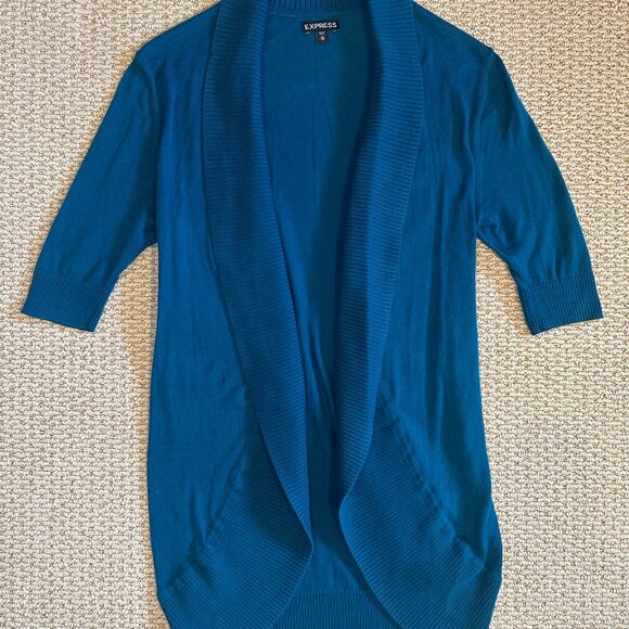 Women's Express Shawl Collar 3/4 Sleeve Sweater Cardigan Sz XS/S - Picture 5 of 5